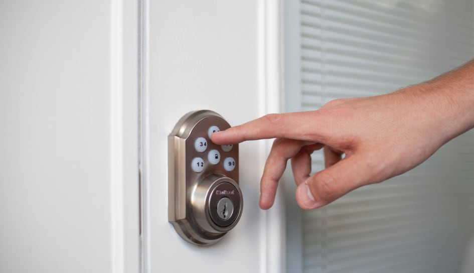 ADT smartlock on a Detroit home